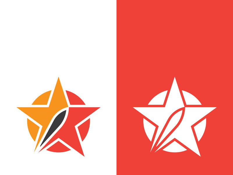 Star icon template vector illustration design