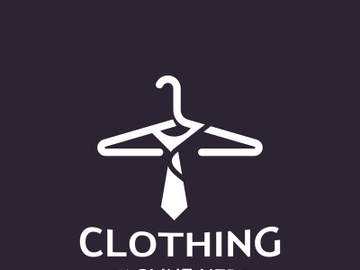 Clothing and Fashion logo design hanger concept, creative simple fashion shop business fashion vector beauty preview picture