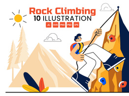 10 Rock Climbing Illustration preview picture
