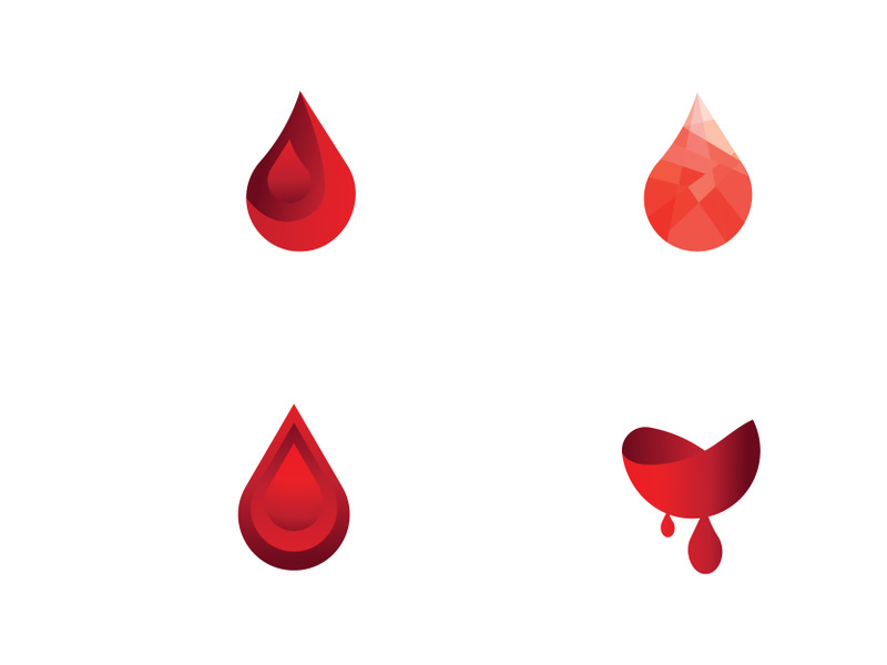 Blood abstract logo creative design.