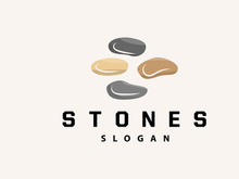 Stone Logo, Premium Elegant Design, Stone Balance Vector