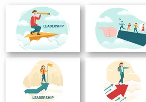 12 Business Leadership Illustration