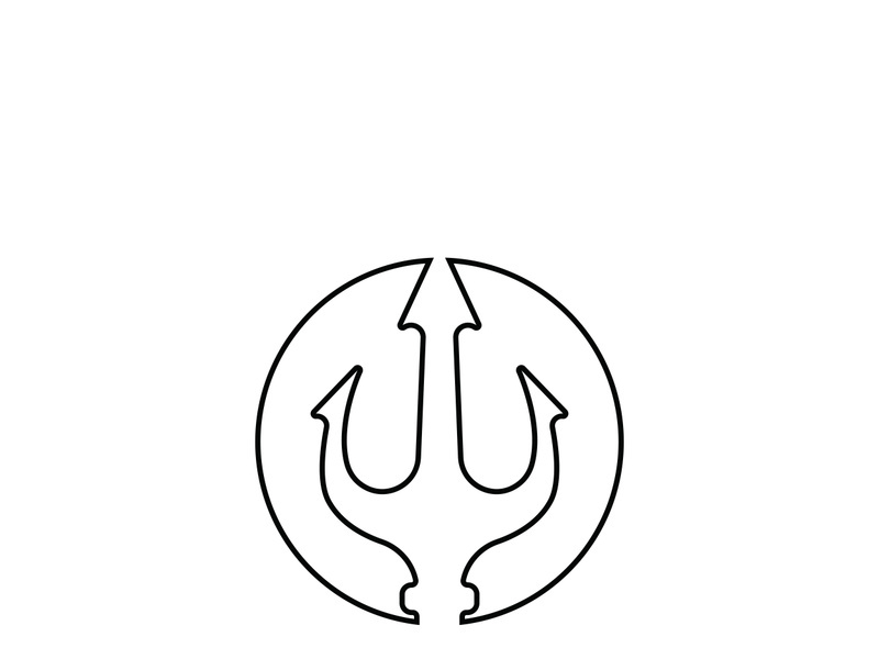 Trident Logo Template vector icon illustration design