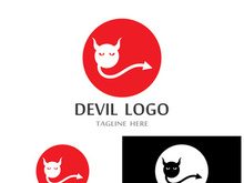 Devil logo design with a modern concept.