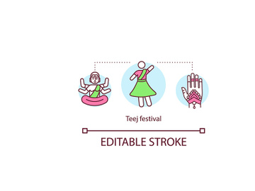 Teej Festival concept icon preview picture