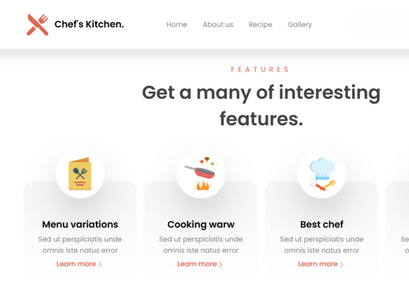 Chef's Kitchen Free NextJs Landing Page Template