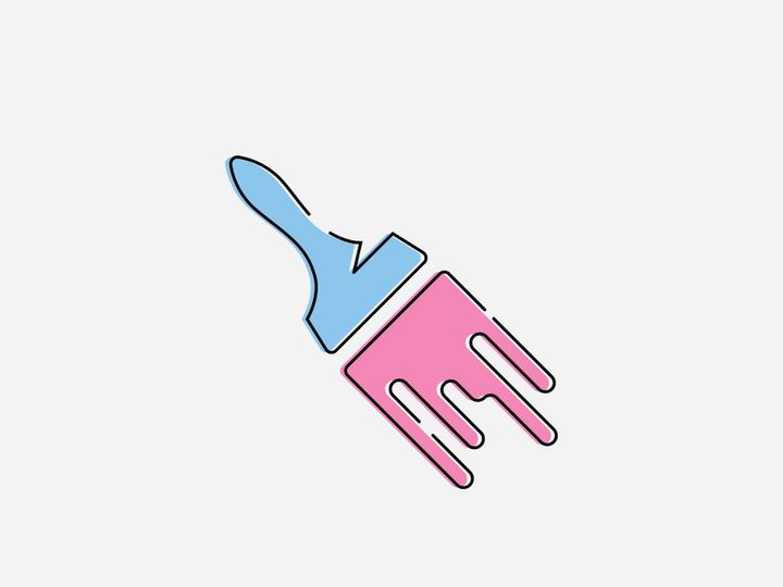 Paint logo business vector icon