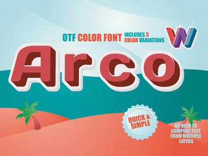 OTF color font - Arco