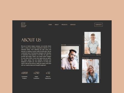 Interior Design Website Design Template
