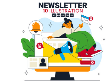 10 Email Newsletter Illustration preview picture