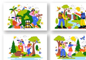 10 Eco Tourism Travel Destination Illustration