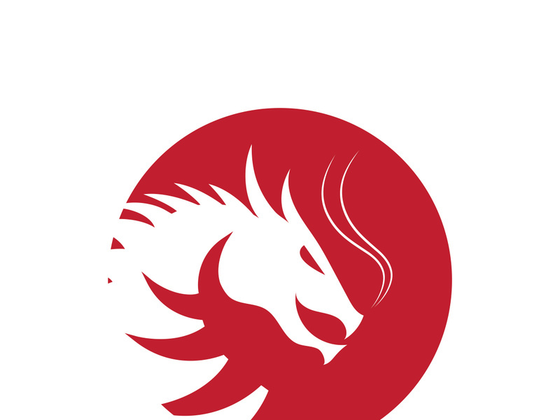 Dragon vector icon illustration design logo template