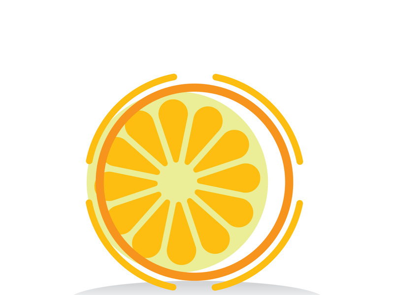 Orange logo design vector icon illustration
