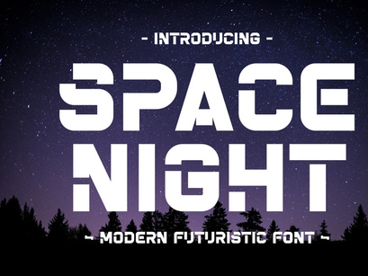 Space Night - Modern Futuristic Font
