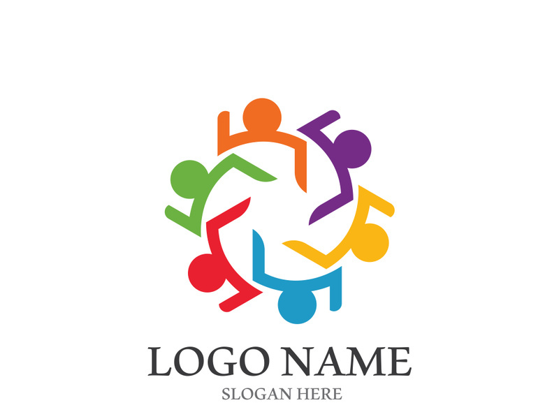 Community, network and social icon design template