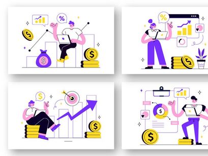 10 Revenue Vector Illustration