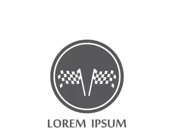 Creative and modern racing flag logo design. preview picture