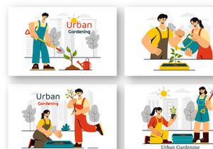 9 Urban Gardening Illustration