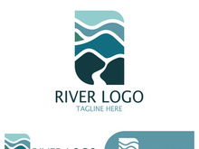 River Logo vector icon illustration design template