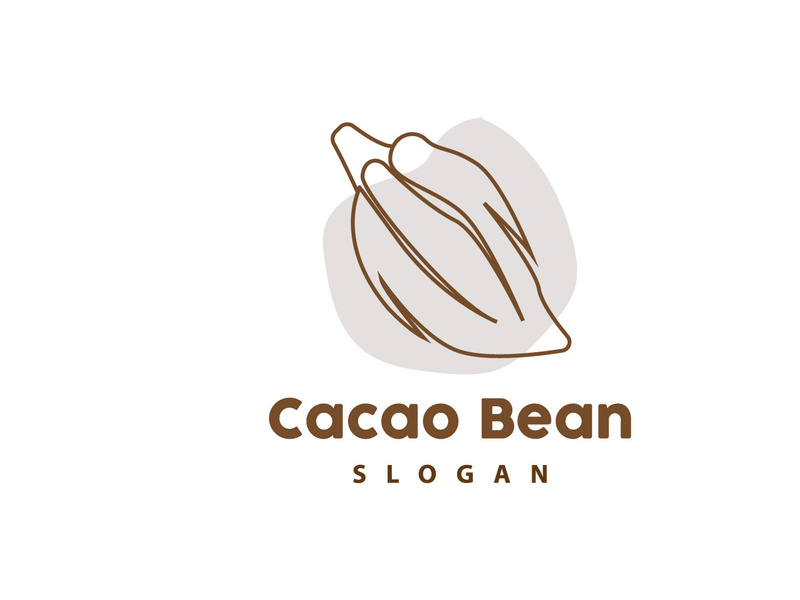 Vintage Cacao Logo, Cocoa Fruit Plant Logo