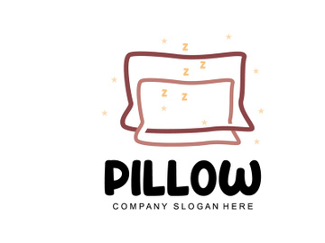 Pillow Logo, Bed Design, Dream And Sleeping Template Icon Vector preview picture