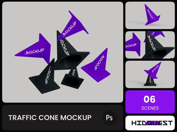 Traffic Cone Mockup