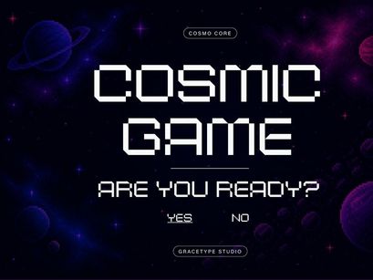Cosmo Core | Pixelated Font