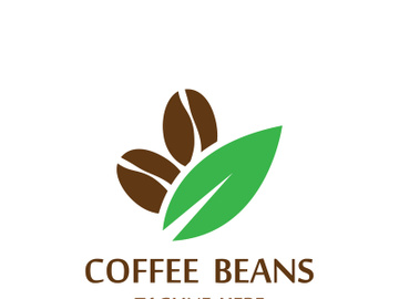 Coffee bean logo for cafe, business, label. preview picture