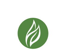Green leaf ecology nature element vector icon