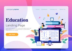 [Vol. 04] Education Website Illustration Templates - Landing Page