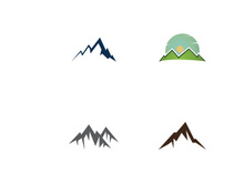 Mountain or mountains silhouette logo.Logos for climbers, photographers, businesses.