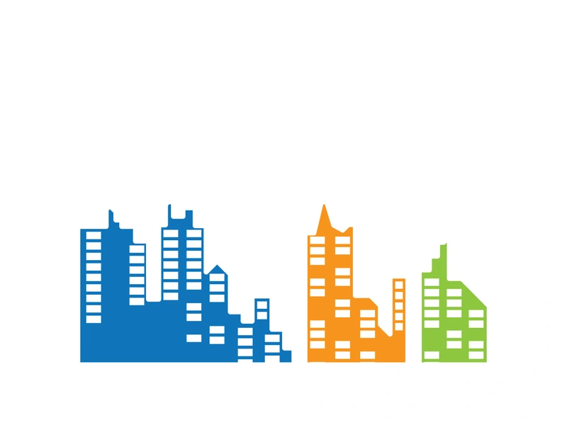Modern city skyline icon silhouette vector illustration design