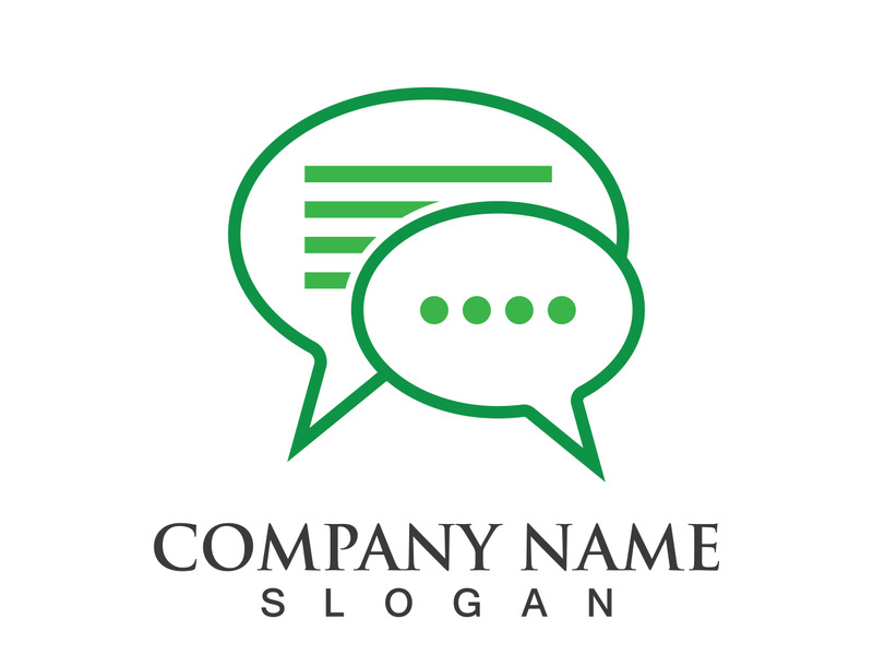 message bubble logo and symbol speech icon illustration