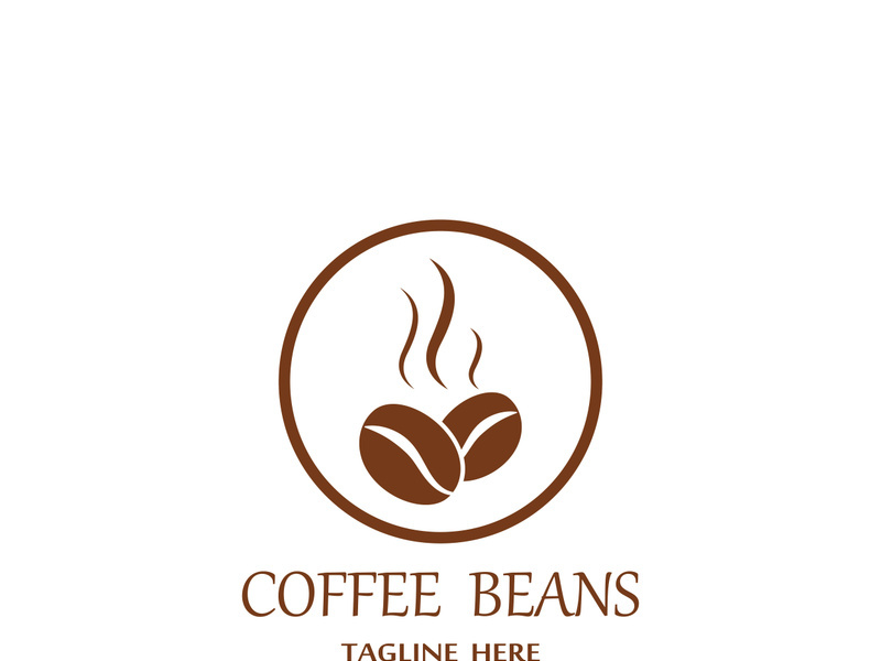 Premium coffee bean logo design.