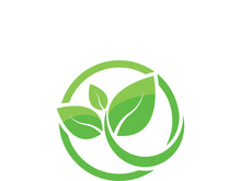 Logos of green tree leaf ecology nature element vector