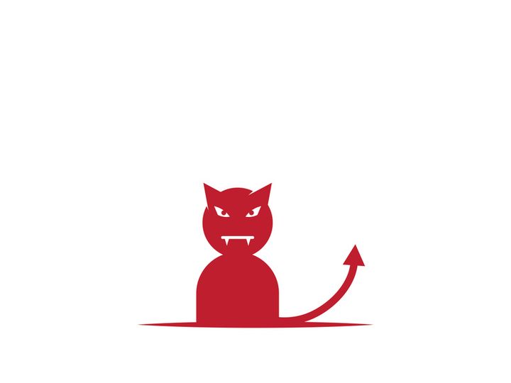 Devil logo design with a modern concept.