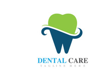 Dental care logo vector icon design