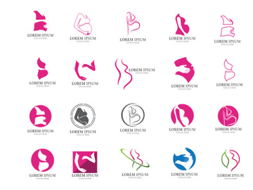 Pregnant mom logo vector preview picture