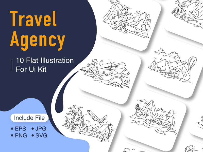 Travel Agency trendy flat illustration