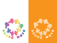 Sound waves vector illustration design template