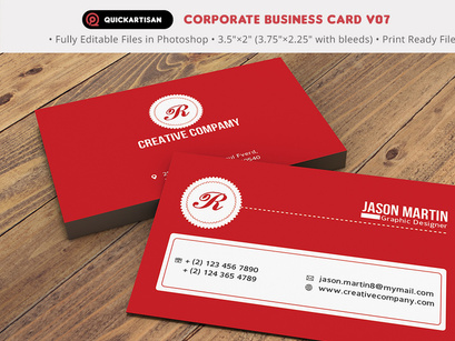 Corporate Business Card Template V07