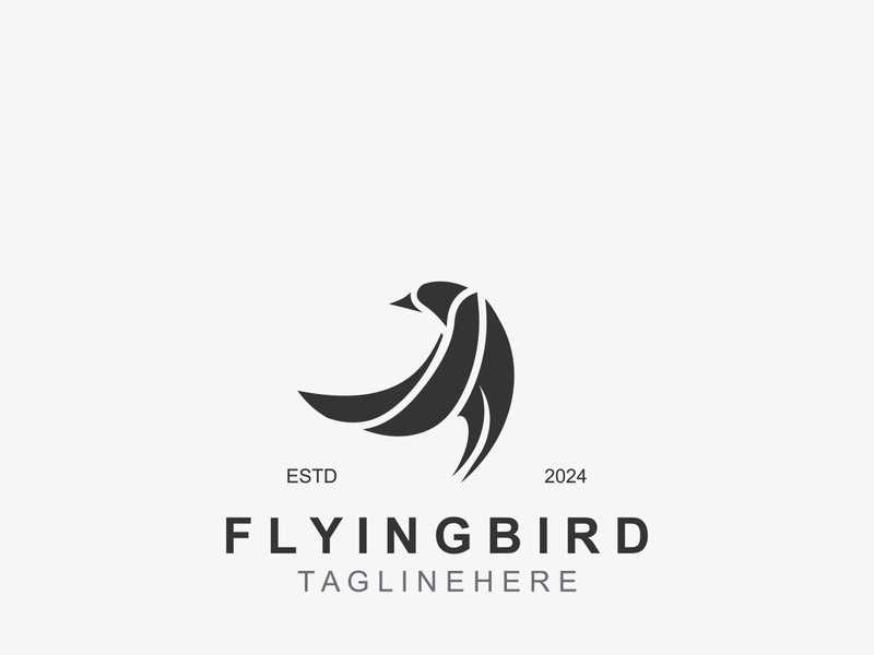 Abstract Flying Bird logo design template Wing illustration