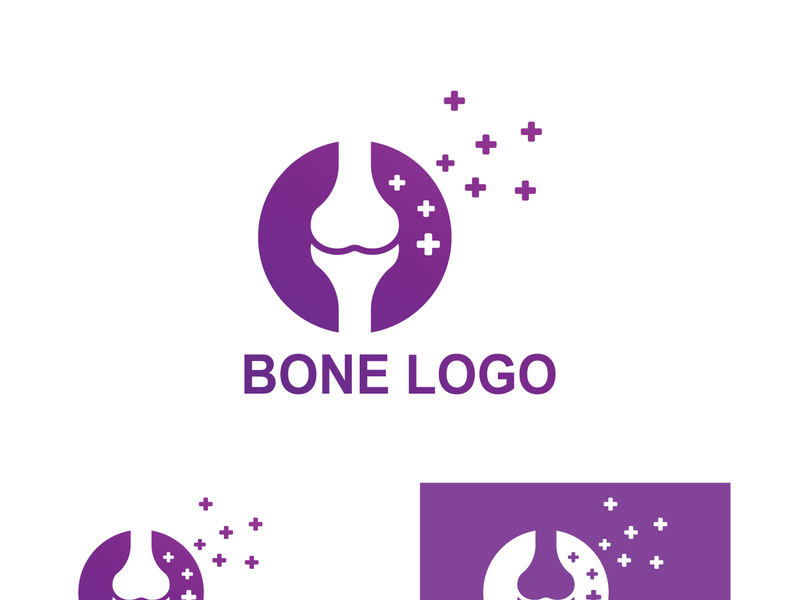 Bone logo design.logo for nursing, medical, orthopedic.