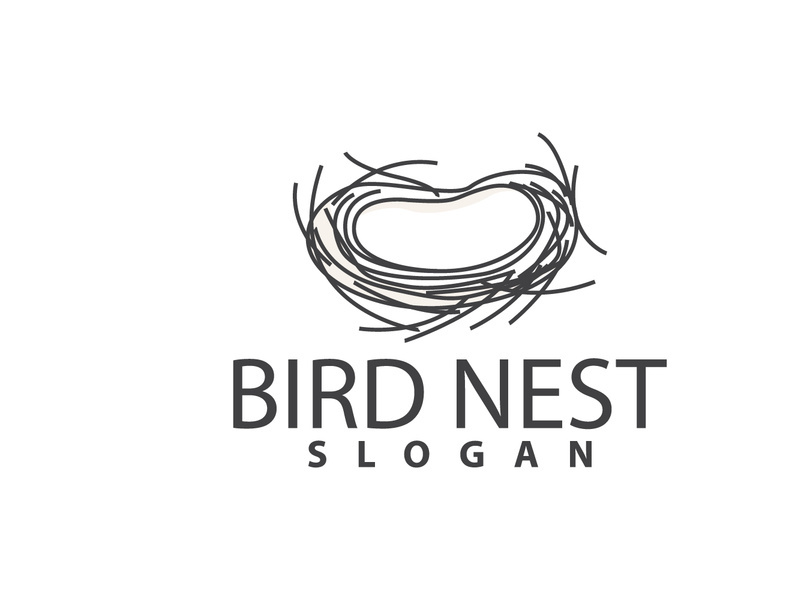 Bird Nest Logo, Bird House Shelter Vector