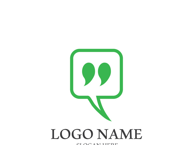 Speech bubble icon logo template vector illustration