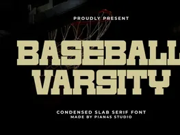 Baseball Varsity - Condensed Slab Serif Font Vorschaubild