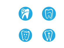Dental care logo vector icon design