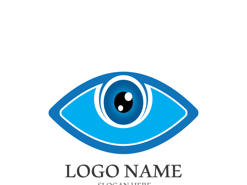 Branding identity corporate eye care vector logo design