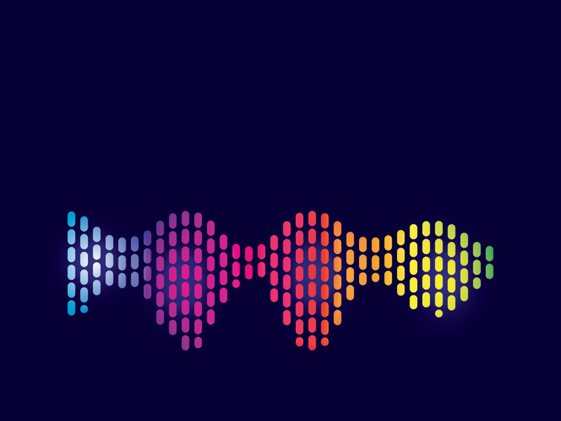 Sound waves vector illustration design template