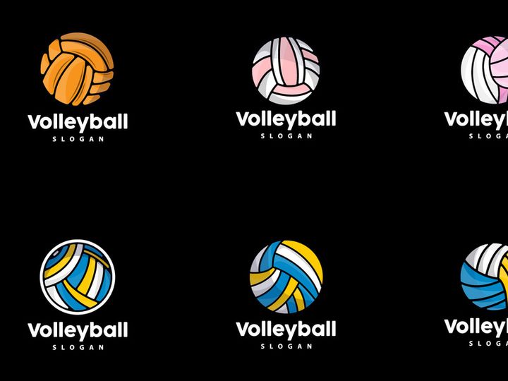 Volleyball Logo, Sport Simple Design, World Sports Tournament Vector, Illustration Symbol Icon